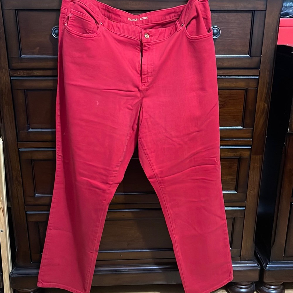Michael Kors Red Jeans Size 24W